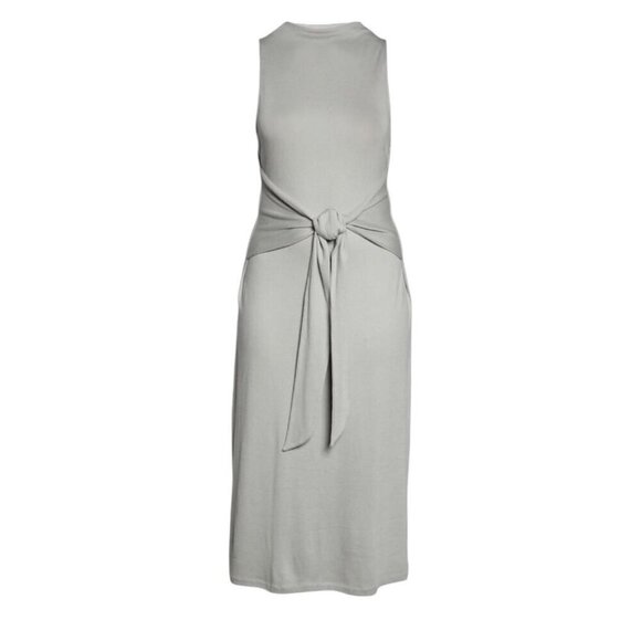 Vince Womens Gray Sleeveless Knit Wrap Waist Maxi Dress Plus Size 3XL New - Picture 9 of 10